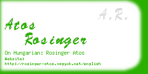 atos rosinger business card